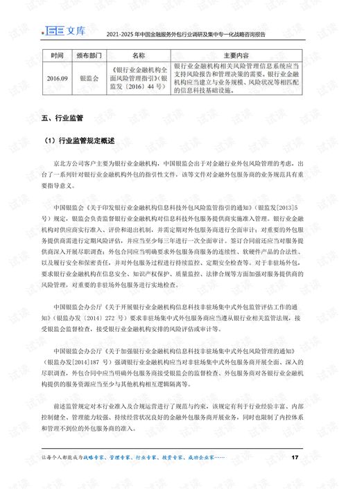 金融科技趨勢(shì)下服務(wù)外包的戰(zhàn)略整合與研究（2021-2025）
